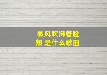 微风吹拂着脸颊 是什么歌曲